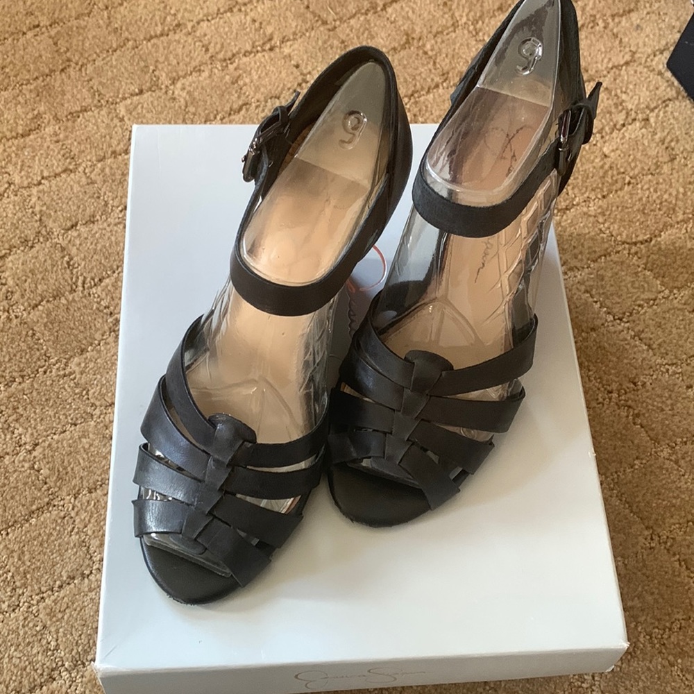 Jessica Simpson Wedge Heels- Black
